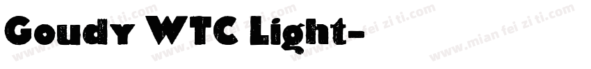 Goudy WTC Light字体转换